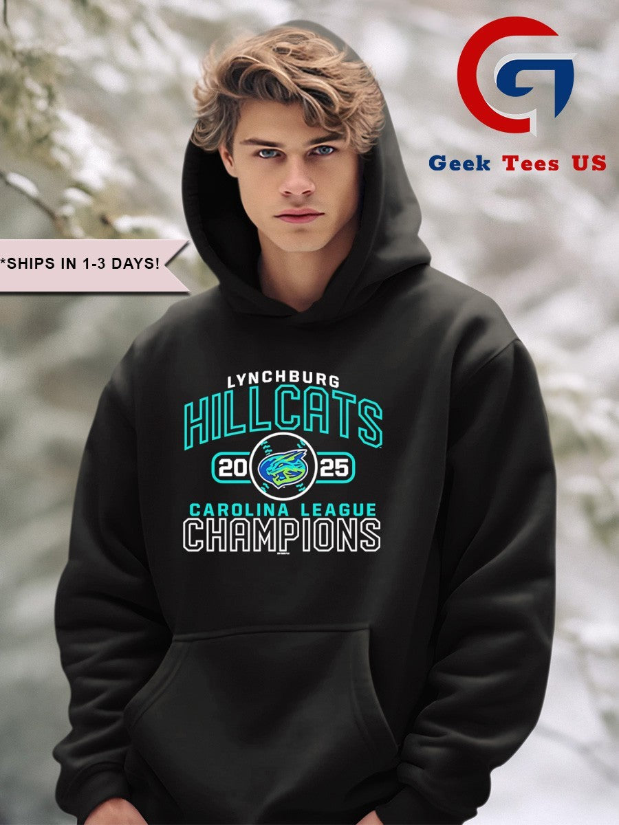 2025 Lynchburg Hillcats Store Carolina League Champions logo shirt