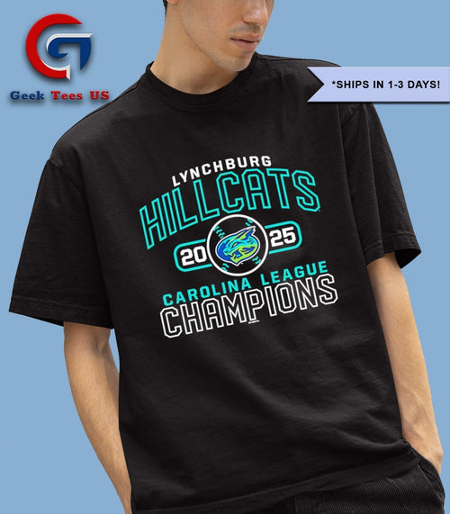 2025 Lynchburg Hillcats Store Carolina League Champions logo shirt