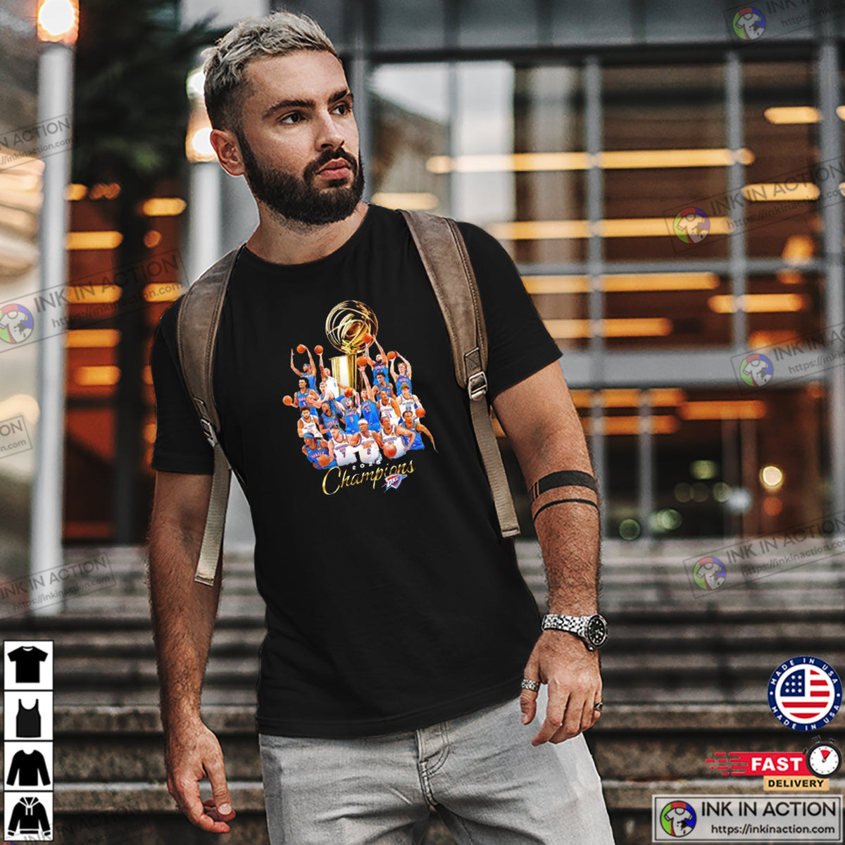 2025 NBA Champions Oklahoma City Thunder Basketball T-shirt
