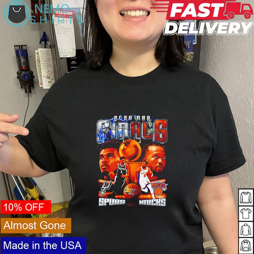 2026 NBA Finals Spurs vs Knicks with stars team trophy shirt
