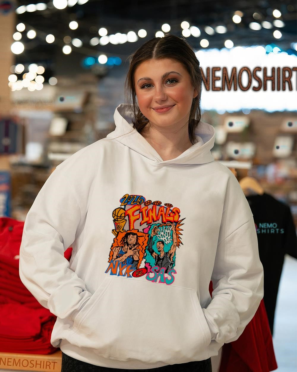 2026 NBA Finals matchup NYK vs SAS Brunson and Wembanyama shirt
