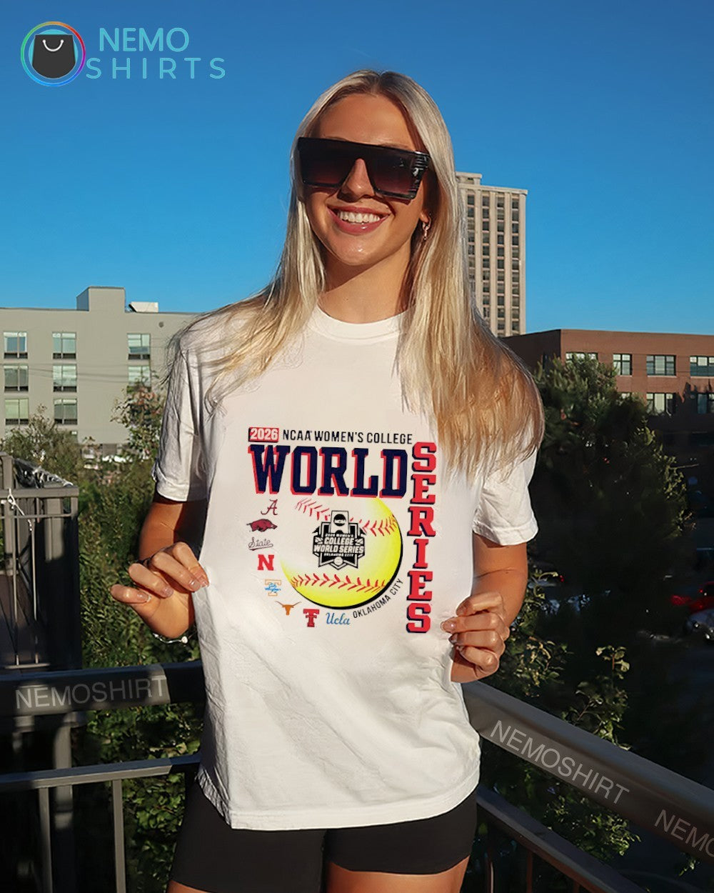 2026 NCAA women’s College World Series 8 teams softball shirt