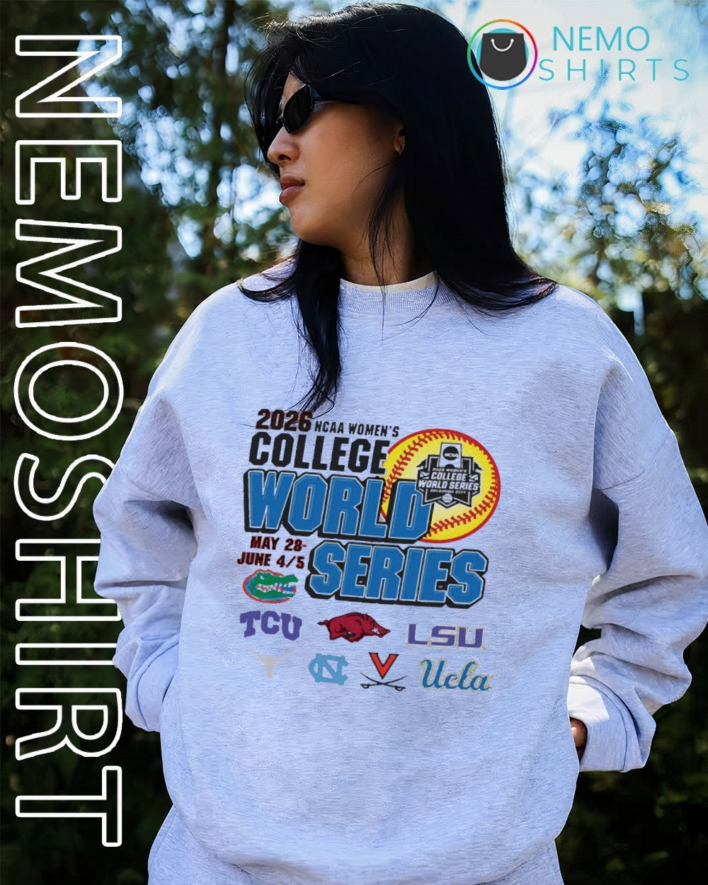 2026 NCAA women’s college world series softball 8 teams logos shirt
