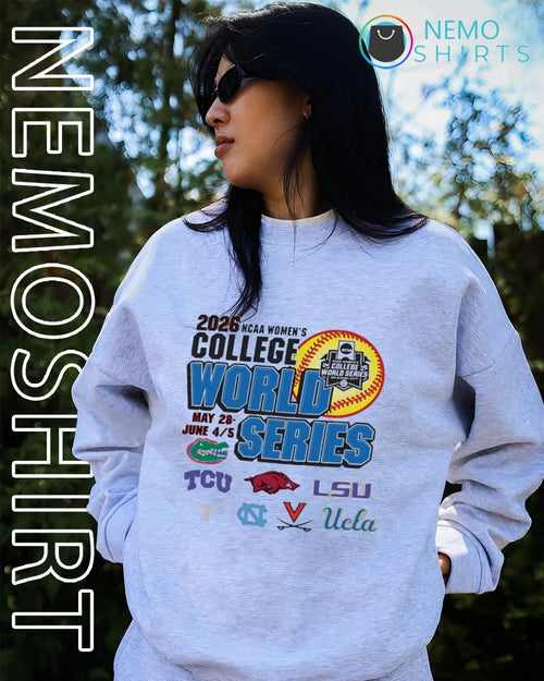 2026 NCAA women’s college world series softball 8 teams logos shirt