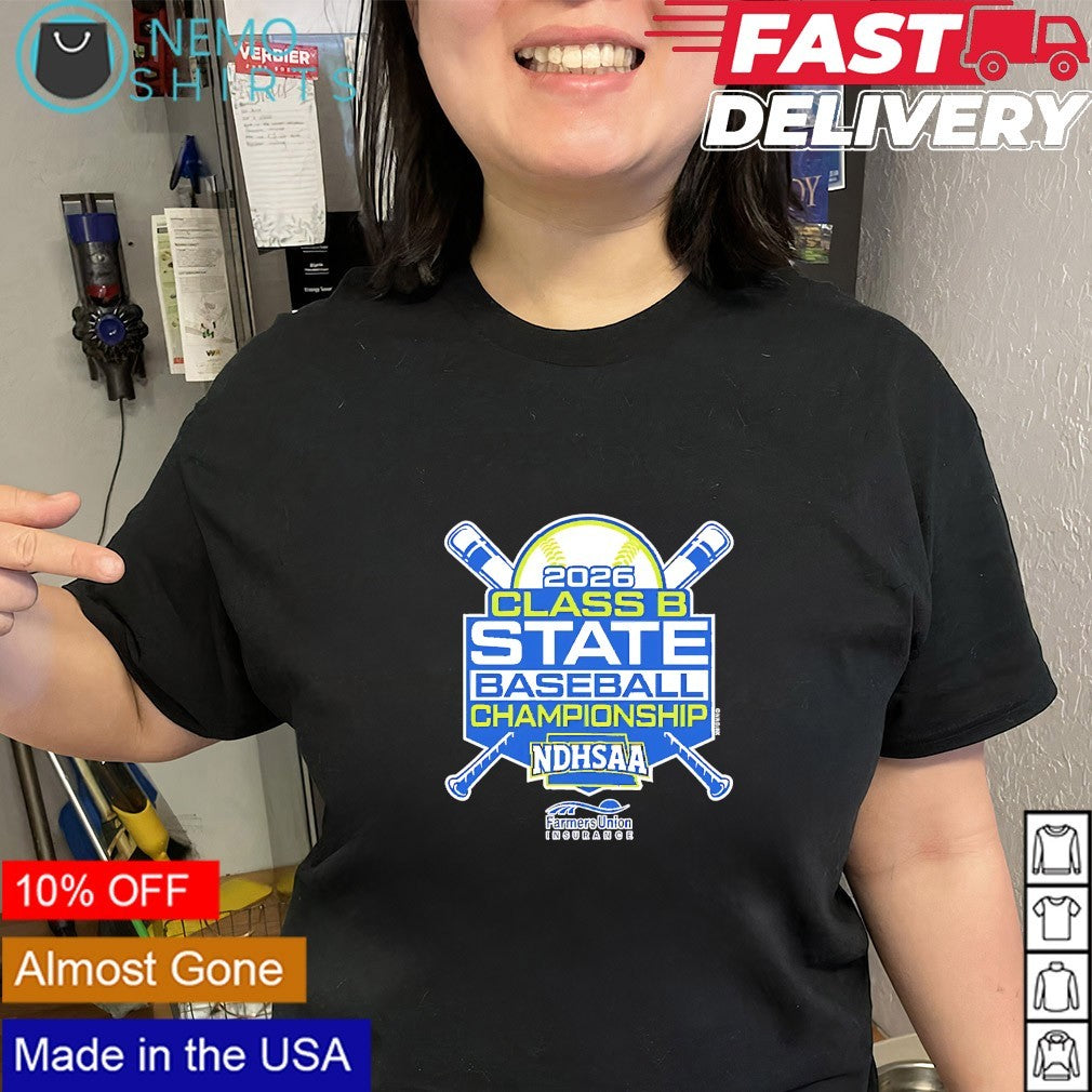 2026 NDHSAA Class B Baseball State Championship logo shirt