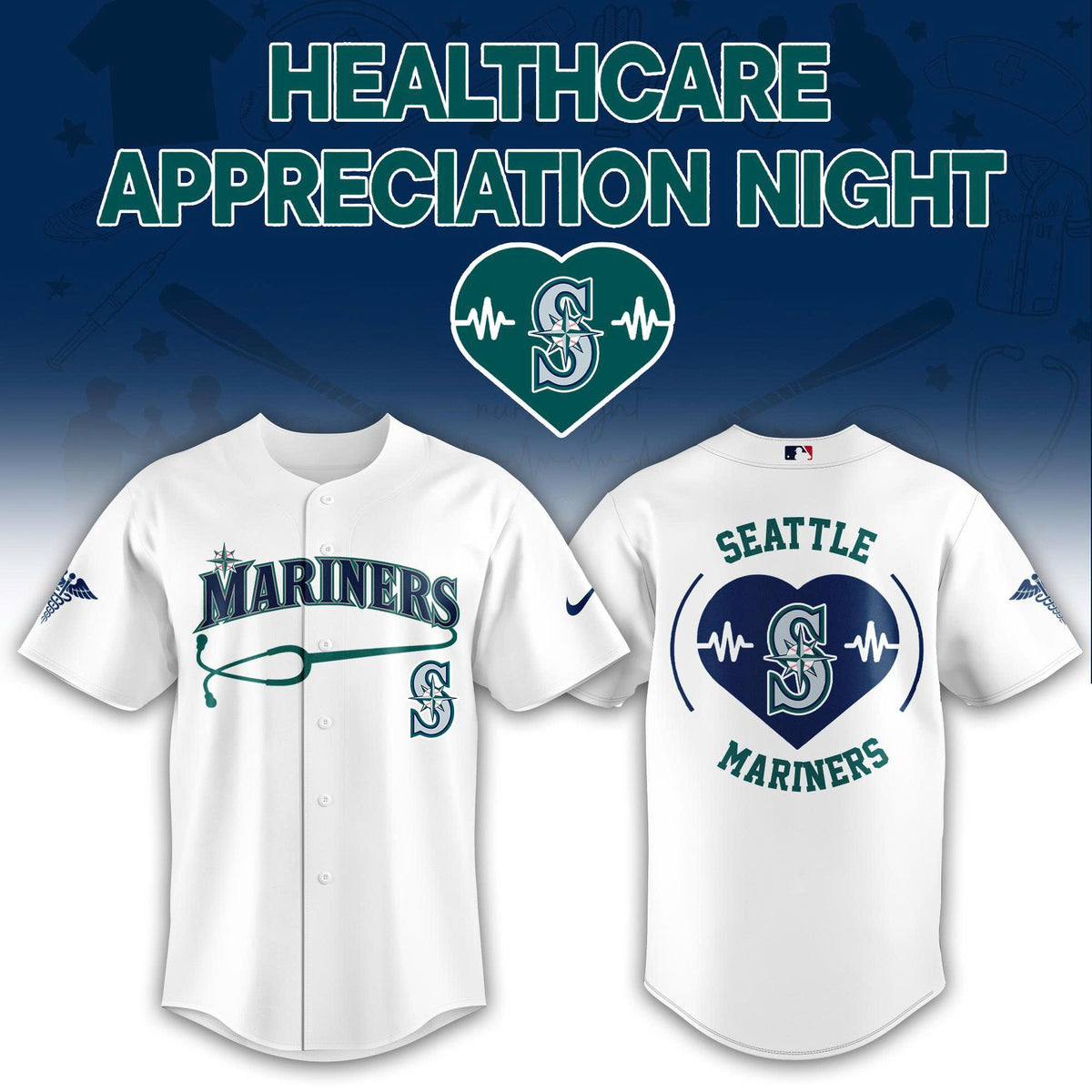 Seattle Mariners Healthcare Appreciation Night Baseball Jersey