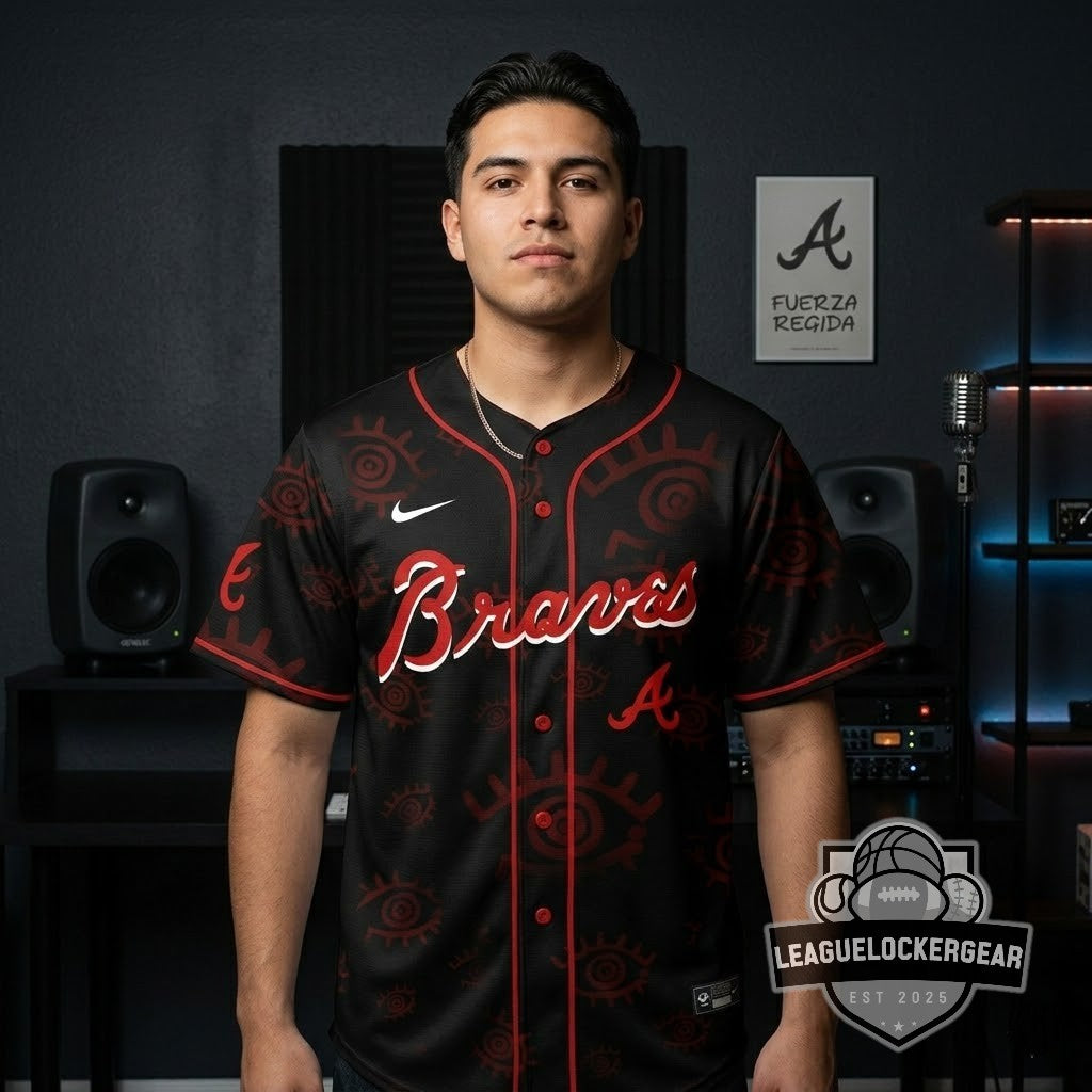 Fuerza Regida Atlanta Braves This Is Our Dream Stadium Tour Baseball Jersey