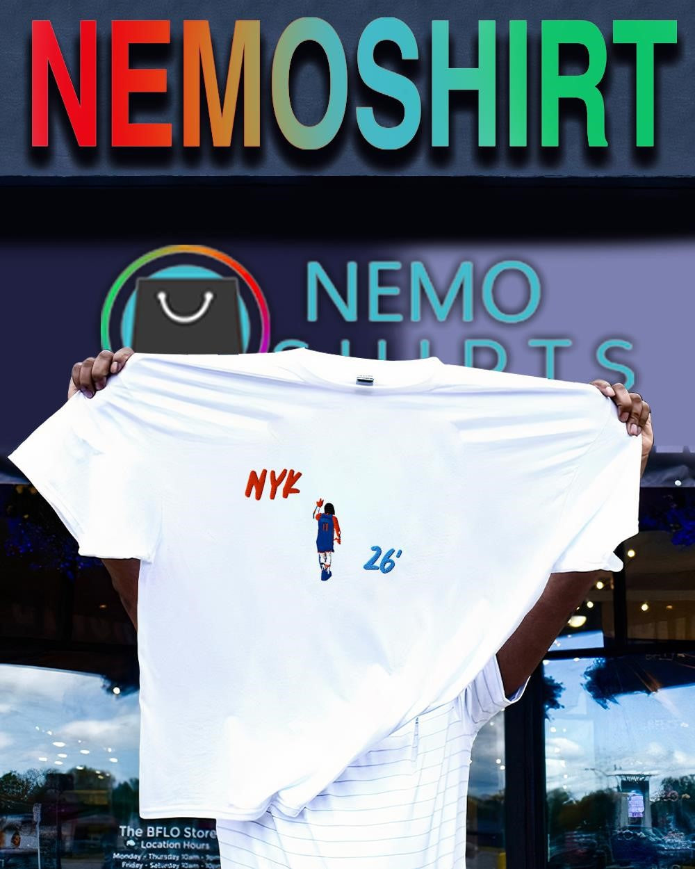 King of NYK 2026 Jalen Brunson 3 point celebration shirt