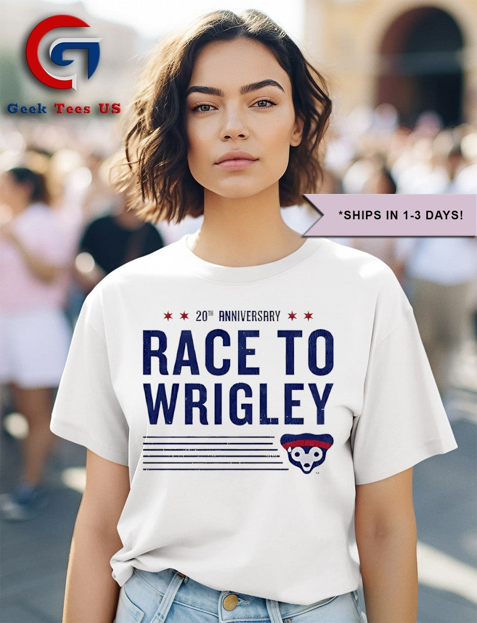 20th Anniversary Race to Wrigley Chicago Cubs shirt