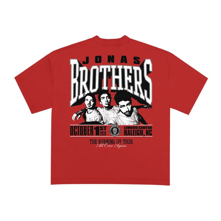 Burning Up All Over Again Raleigh, NC Tee – Red Shirt