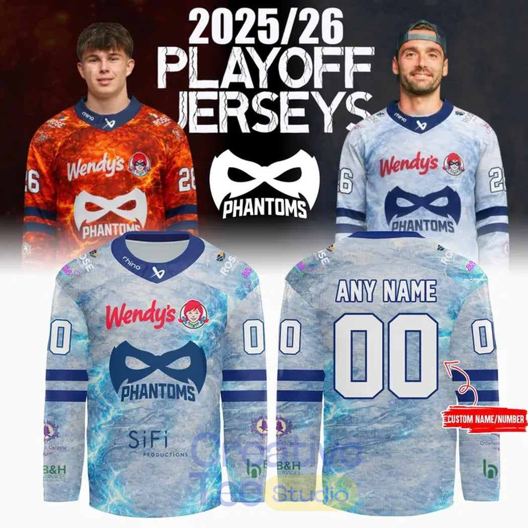 Peterborough Phantoms 2025/26 Season Play-off Custom Hockey Jersey