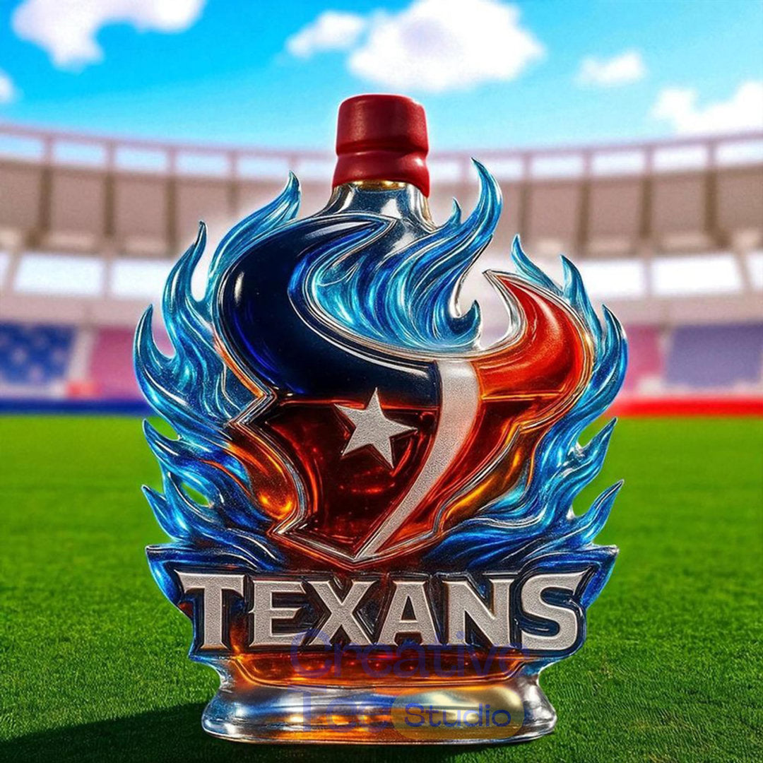 Houston Texans Fire of the Lone Star Limited Edition Whiskey Bottle