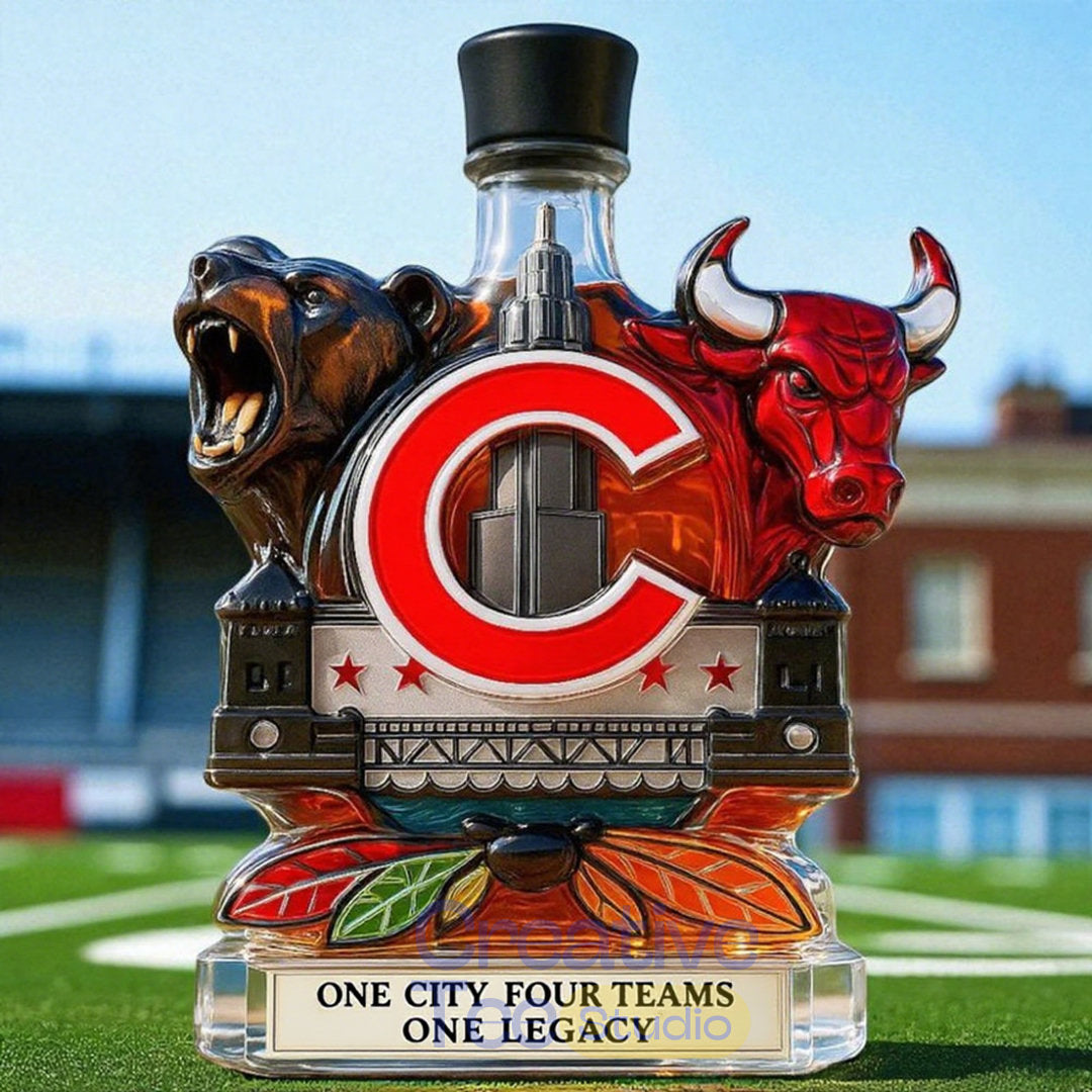 Chicago Sports ‘Teams One City Four Teams One Legacy’ Limited Edition Whiskey Bottle