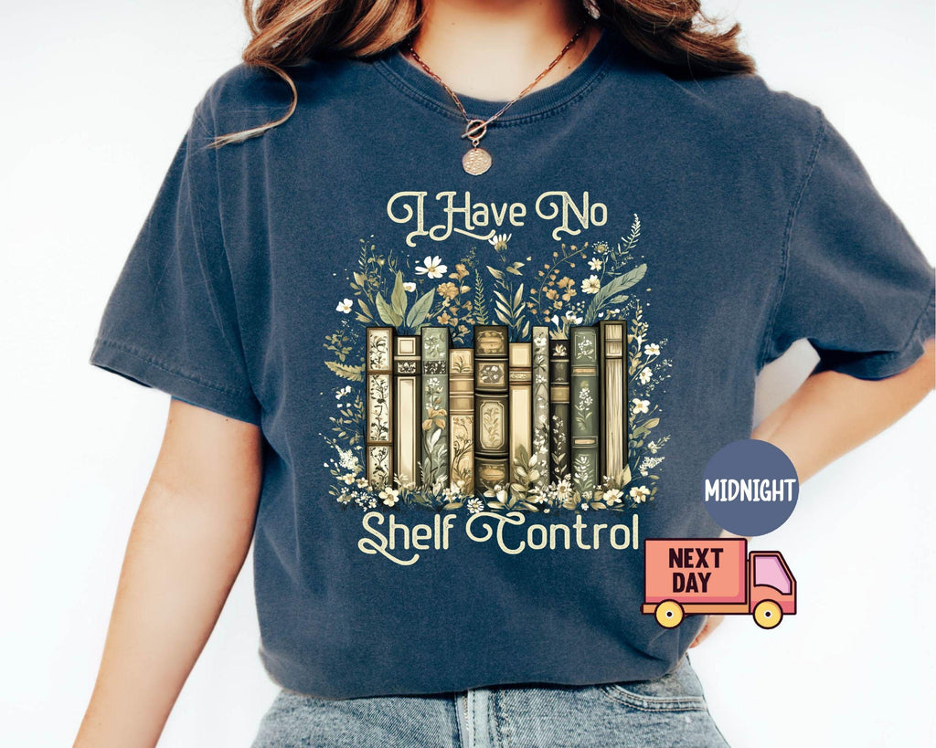 Comfort Colors Shelf Control Bookworm Book Librarian Book Lover Tee Reading Teacher Reading Tee (4)