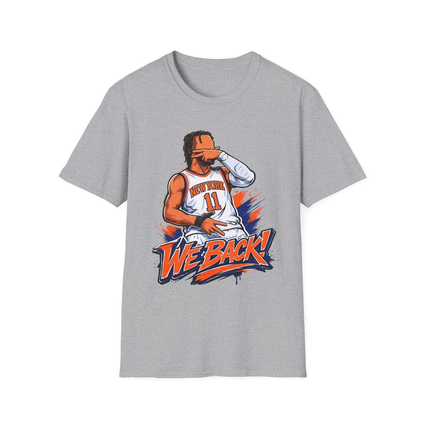 Knicks Brunson Back Team York Squad Goals White Tee Softstyle East (4)