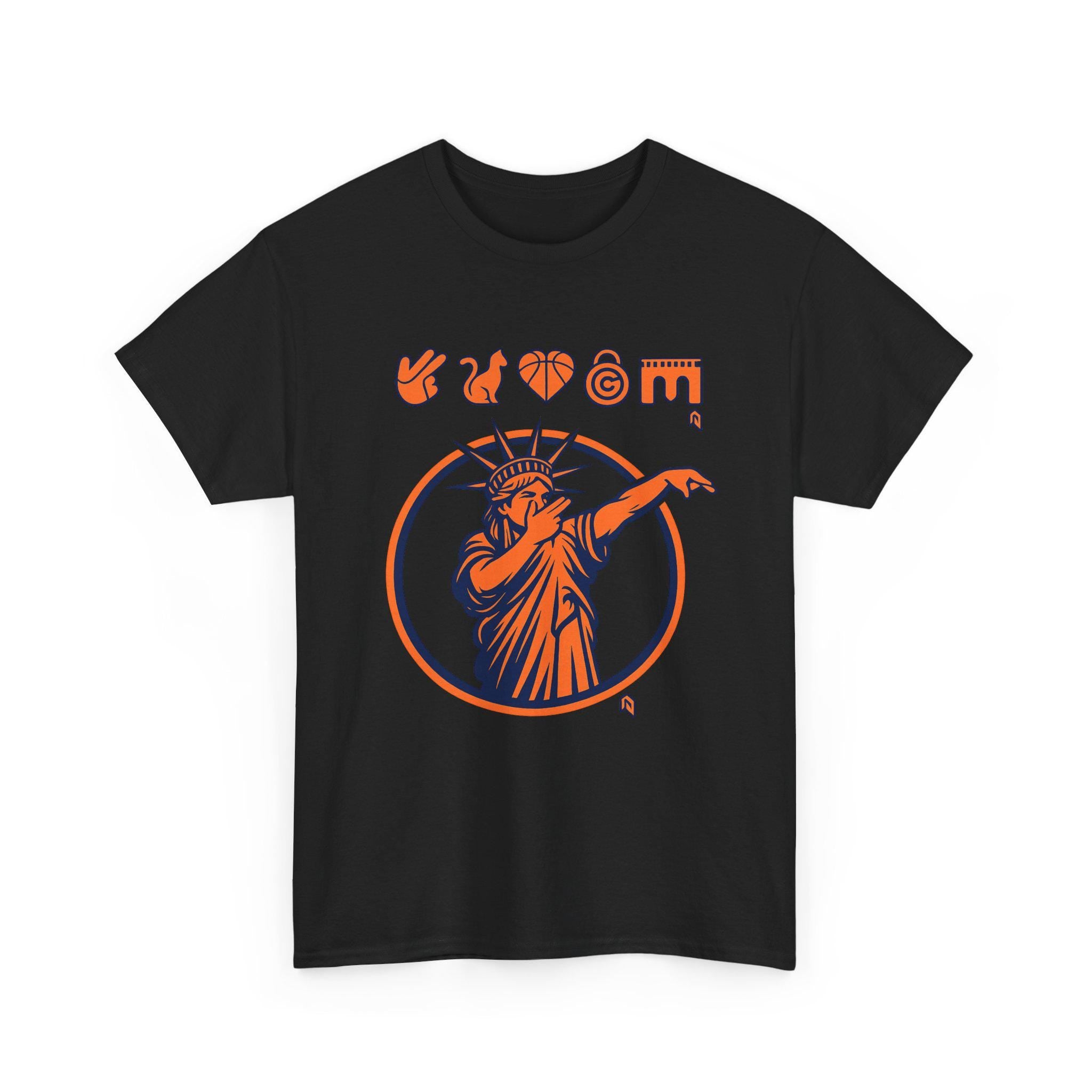 Statue Liberty Dabbing Tee Nyc Liberty Orange Navy Circle Sports Nyc Basketball (4)