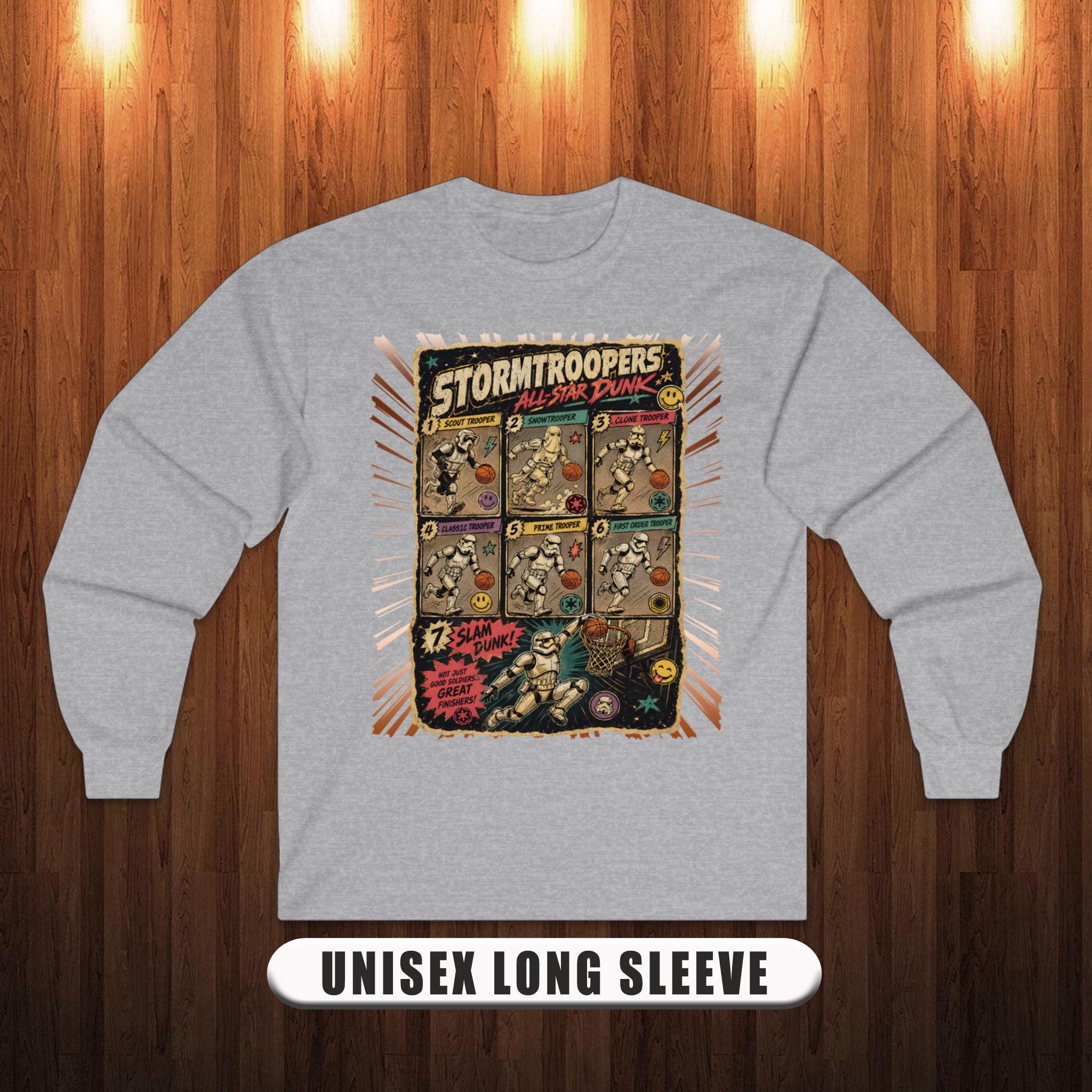 Troopers Basketball Star Dunk Dark Side Soldiers Parody Vintage Pop Culture Tee (4)