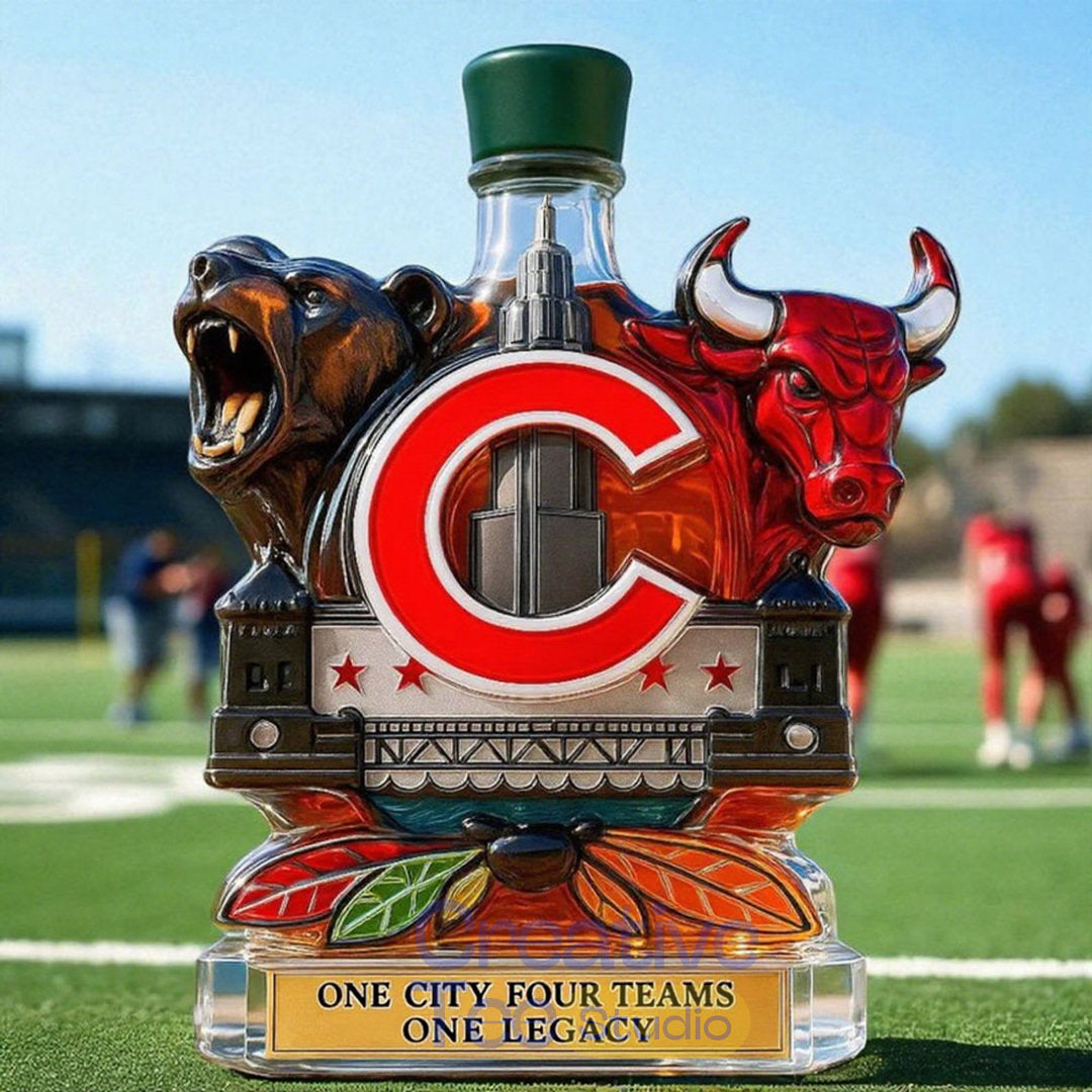 Chicago Sports ‘Teams One City Four Teams One Legacy’ Limited Edition Whiskey Bottle