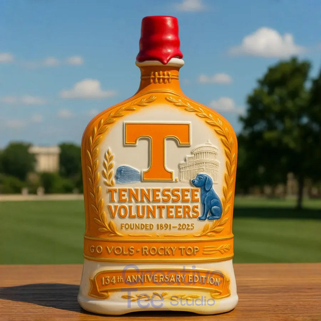 Tennessee Volunteers 134th Anniversary Whiskey Bottle