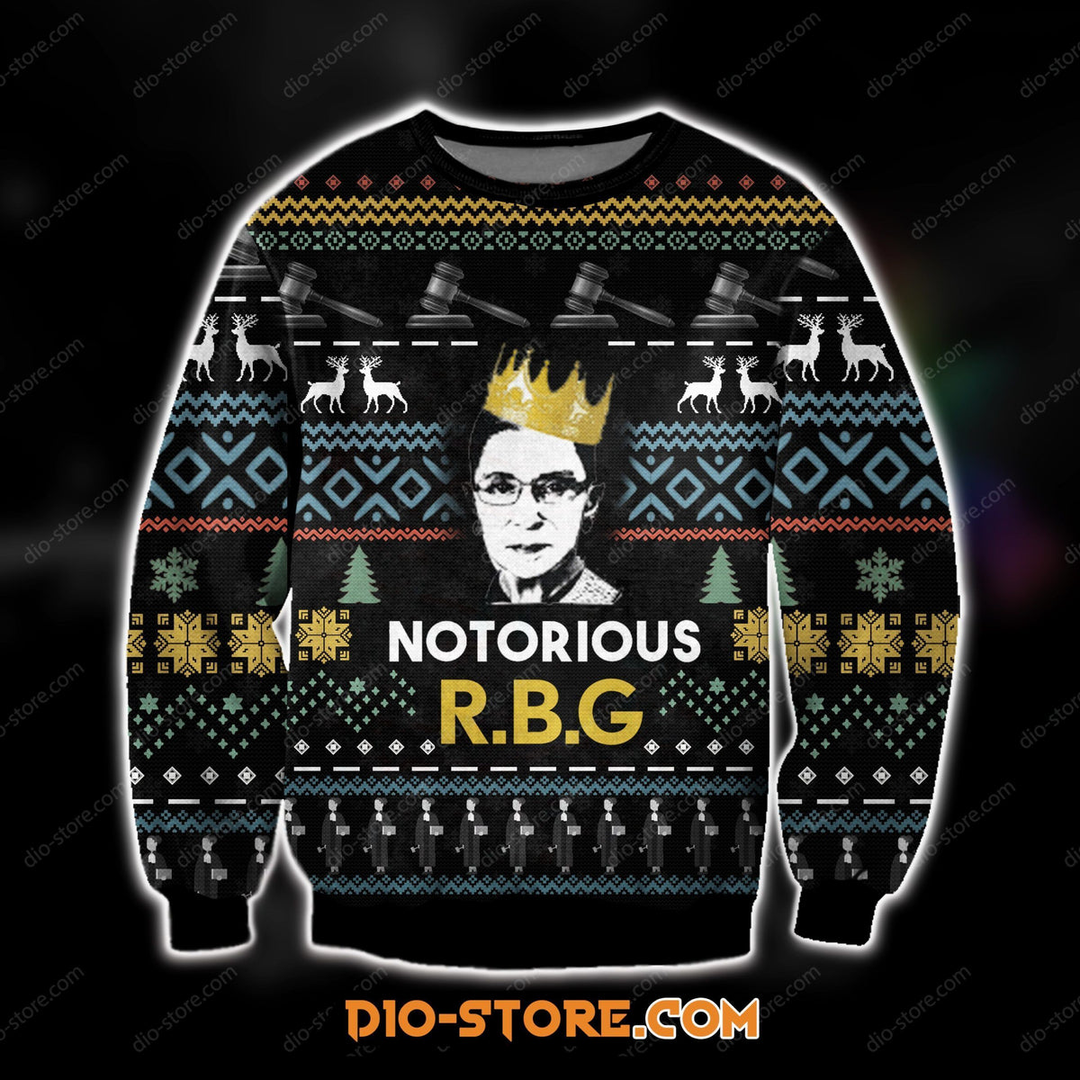 3D All Over Print Notorious R.B.G Ugly Sweater