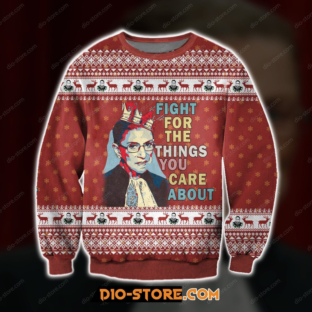 3D All Over Print Ruth Bader Ginsburg Ugly Sweater