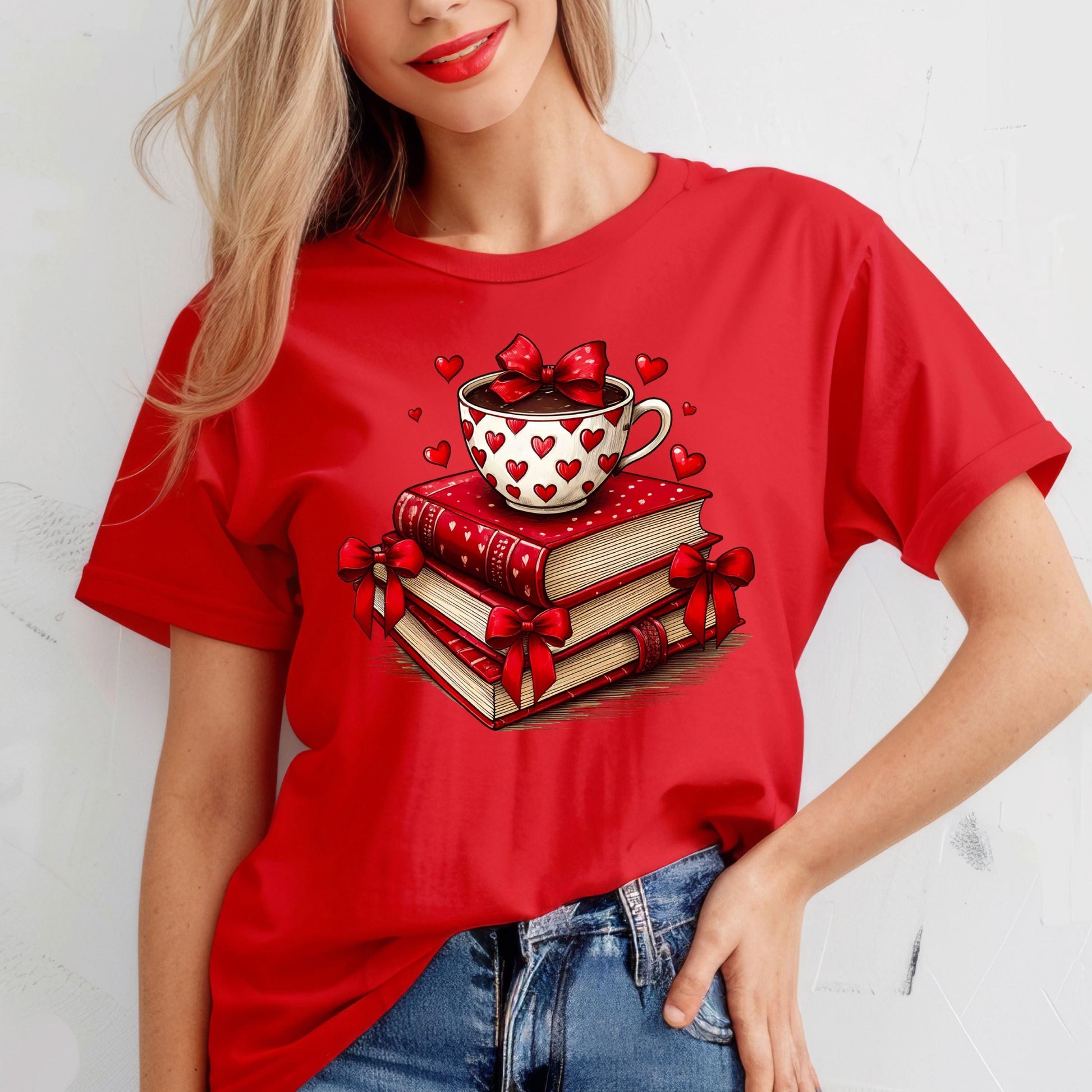 Comfort Colors Book Lover Valentine Book Coffee Valentines Book Lover Valentine Reading Valentine (5)