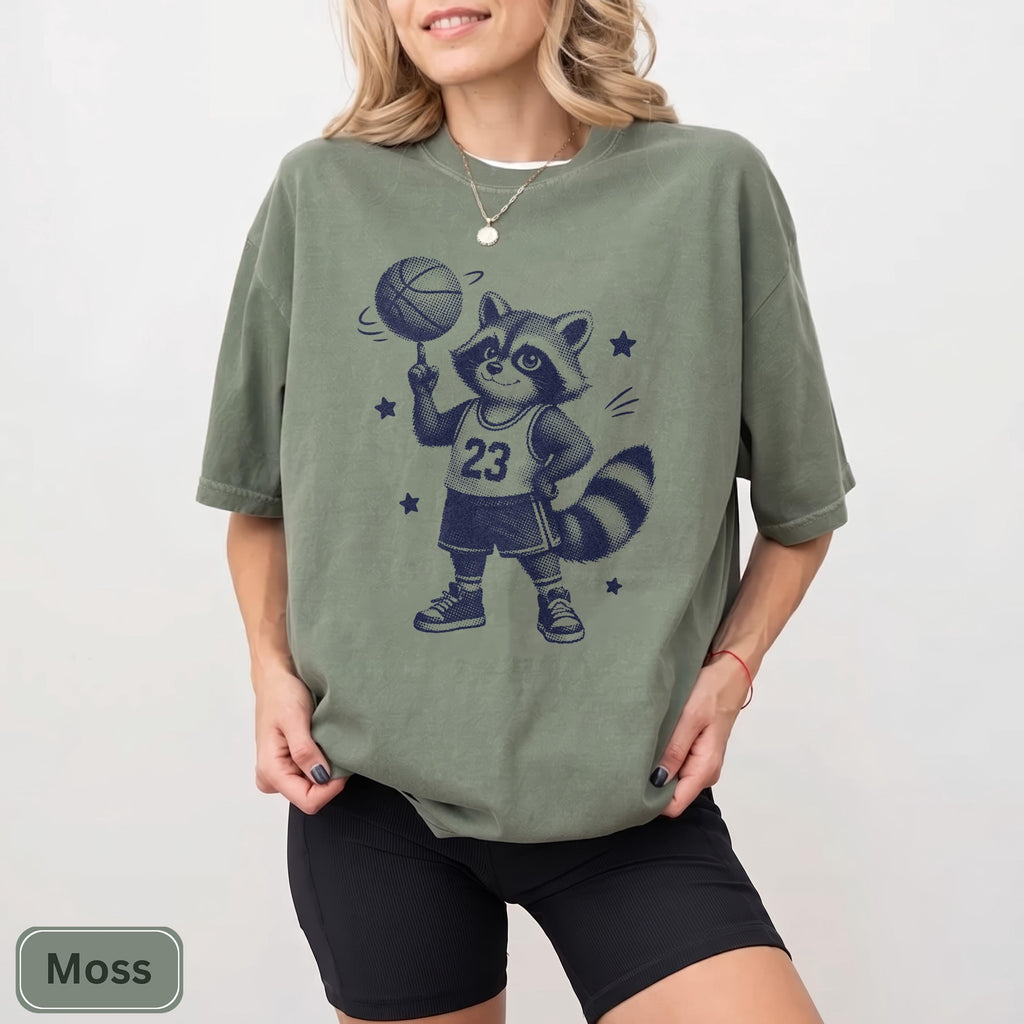 Raccoon Basketball Animal Hoops Tee Basketball Lover Unisex T-shirt, Sweatshirt, Hoodie (5)