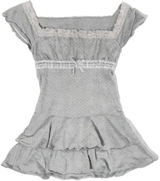 Y2K Vintage Emo Babydoll Tops Women Cutecore Fairy Grunge Gyaru Scene Shirts 2000s Clothes