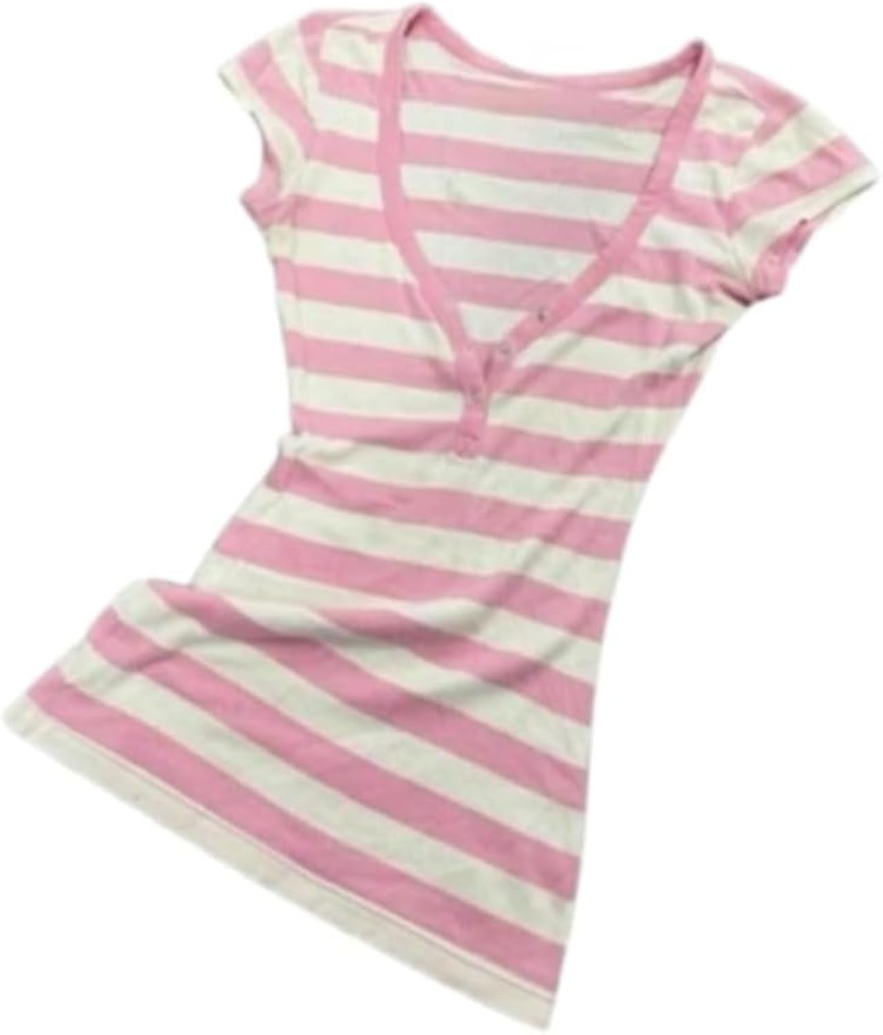 Y2k Grunge Striped Shirts Women Teen Girls Fitted Emo Goth Top 2000s Clothing Vintage Tees Streetwear