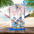 4th Of July Dinosaur Hawaiian Shirt