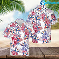 4th Of July Eagle Flower Hawaiian Shirt