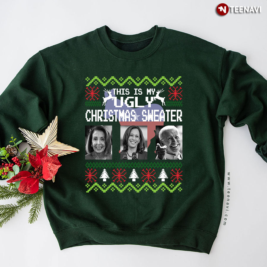 Funny Ugly Christmas Sweater – Biden, Harris, Pelosi Sweatshirt