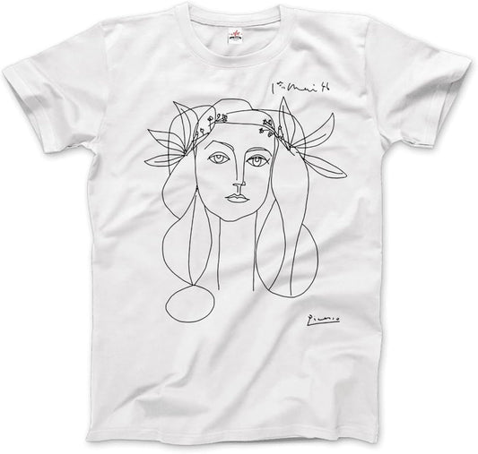 Picasso's War and Peace Art T-Shirt (Adults, Kids, Short & Long Sleeve) White