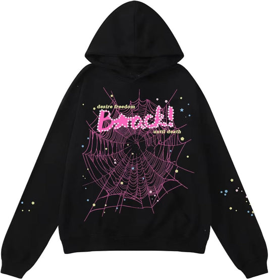 Hip Hop Spider Hoodies Set Y2k Hoodie Tracksuit Pullover Sweatshirt for Women Men Matching Hoodies for Couples