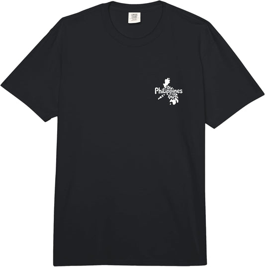Philippines Minimalist Badge Patch Line Art Comfort Colors Adult Heavyweight T-Shirt