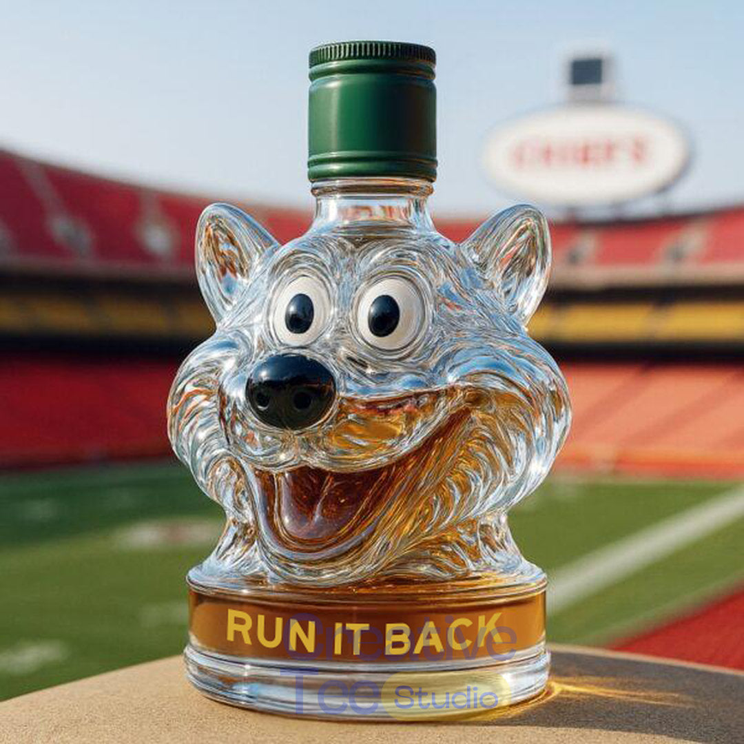 Kansas City Chiefs Mascot ‘Run It Back’ Whiskey Bottle