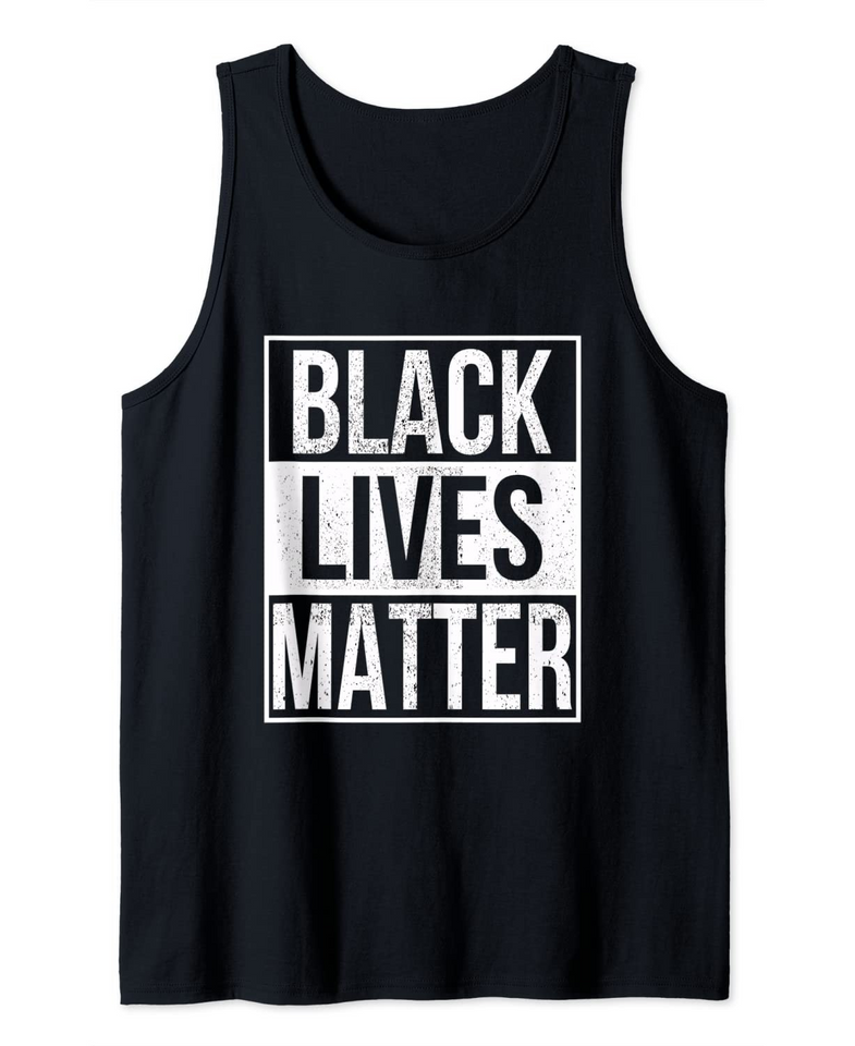 Black Lives Matter Slogan Tank Top