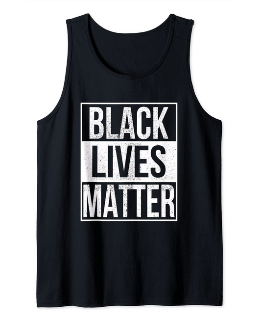 Black Lives Matter Slogan Tank Top
