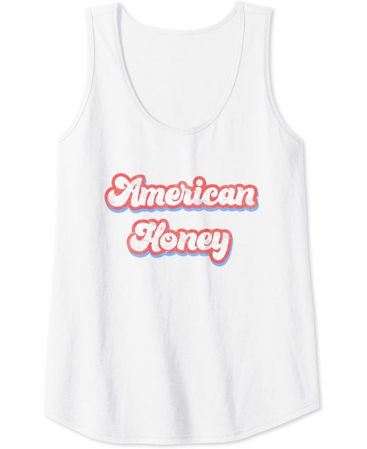 Womens Patriotic 4th Of July Independence Day American Honey Tee Tank Top