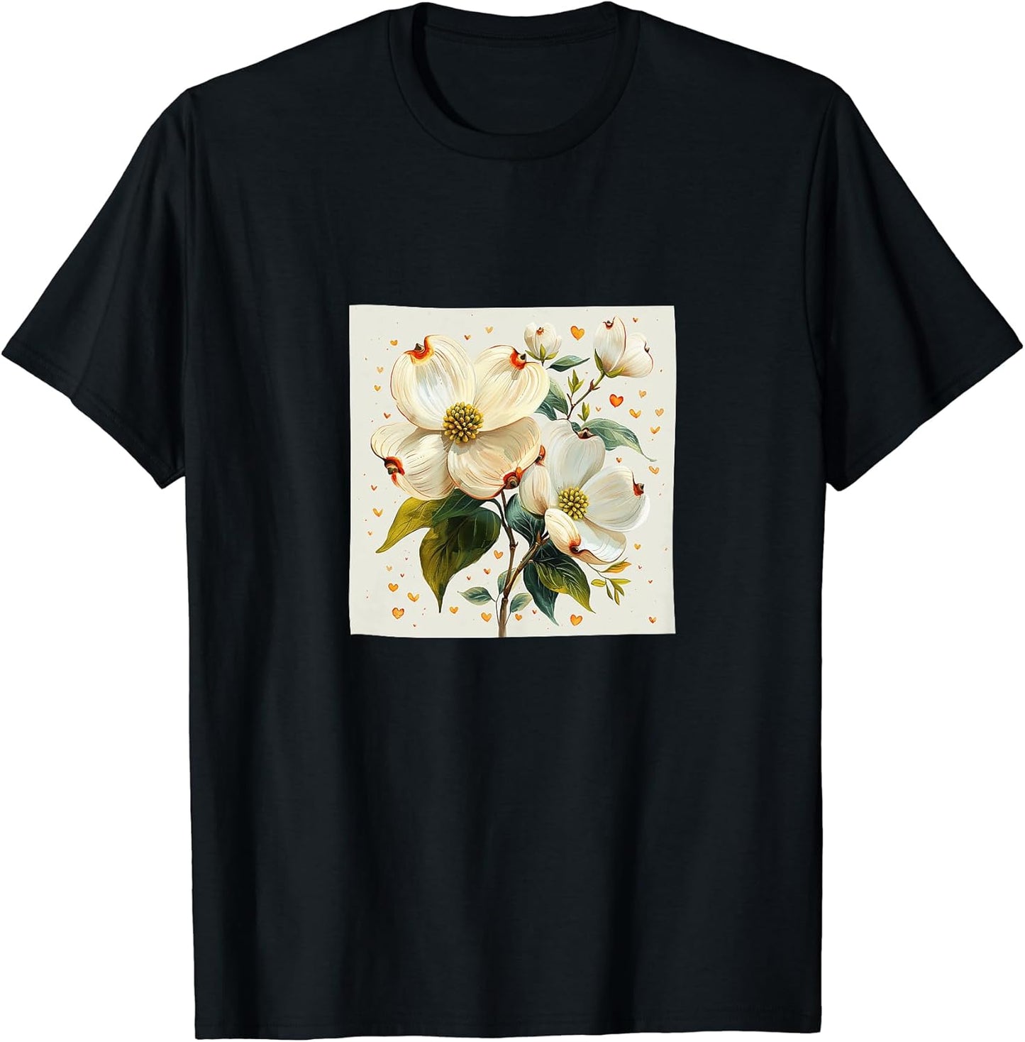 Dogwood Flowers With Hearts Around Boho Merch