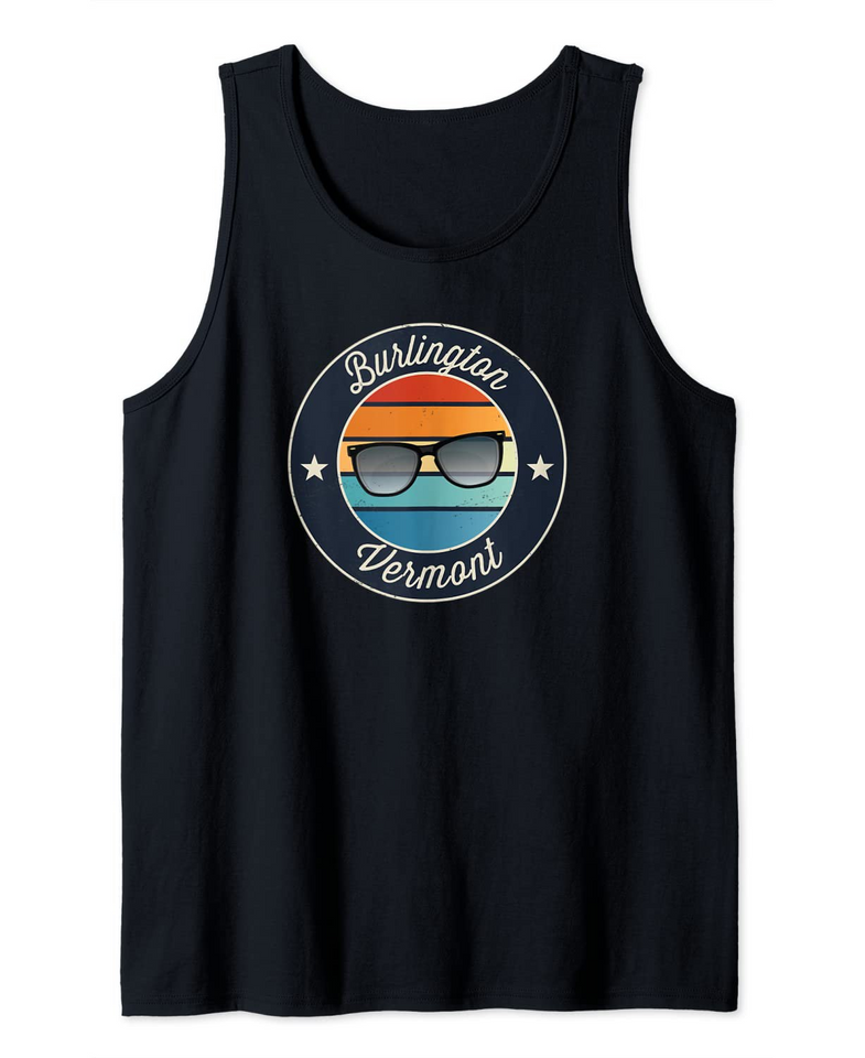 Burlington Vermont Vacation Sunglasses Sunset Tank Top