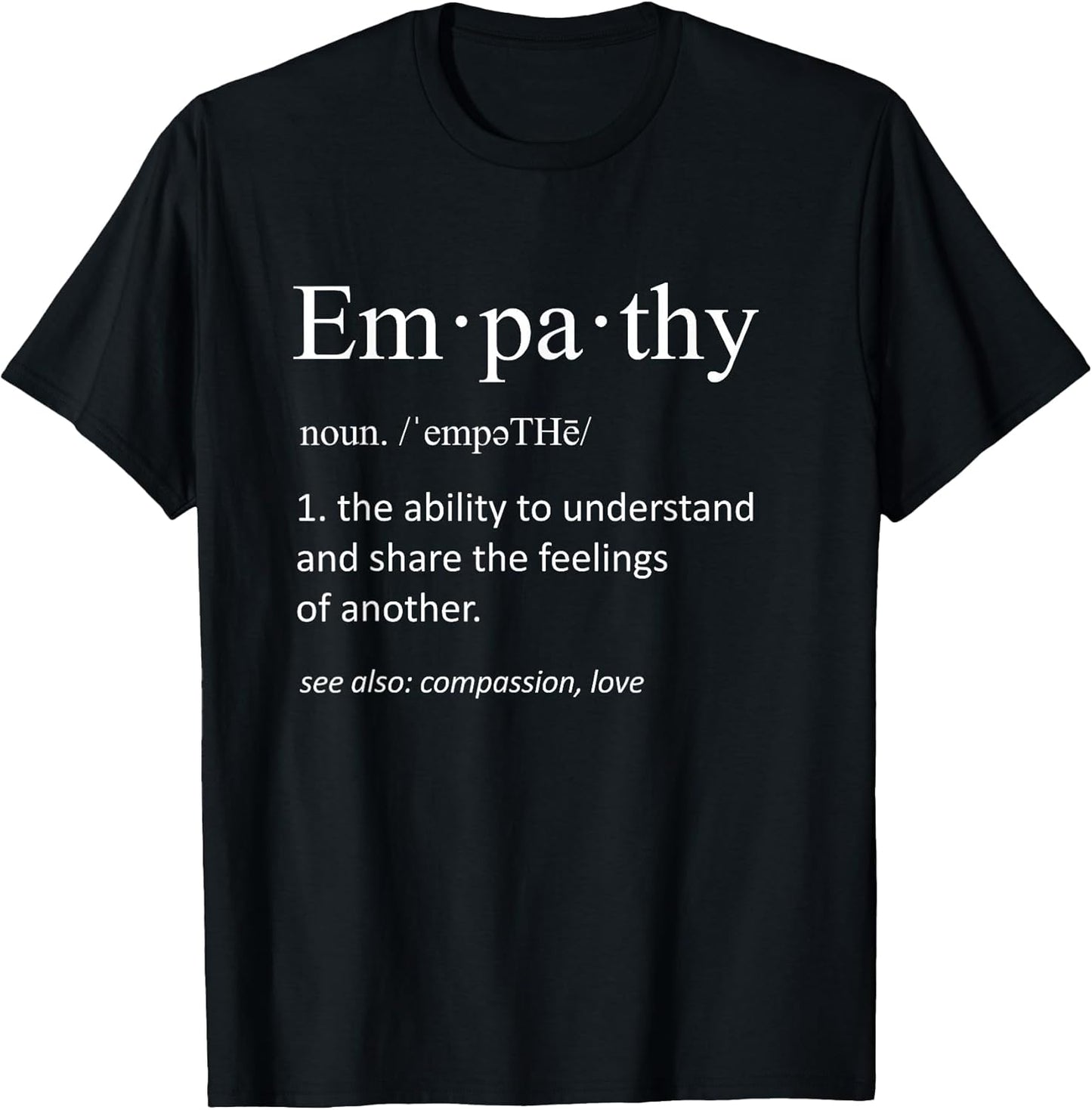 Funny Empathy Word Definition Word Tee