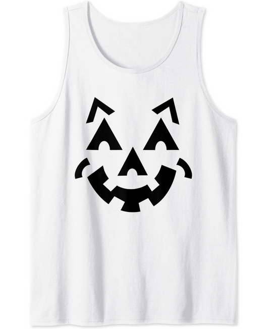 Halloween Pumpkin Fun Jack O Lantern Face Tank Top
