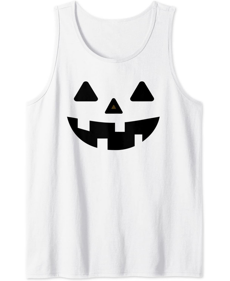 Jack O Lantern pumpkin Face Tank Top