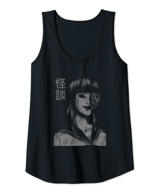 Japanese Horror Kaidan Ghost Story Monster Creepy Anime Art Tank Top