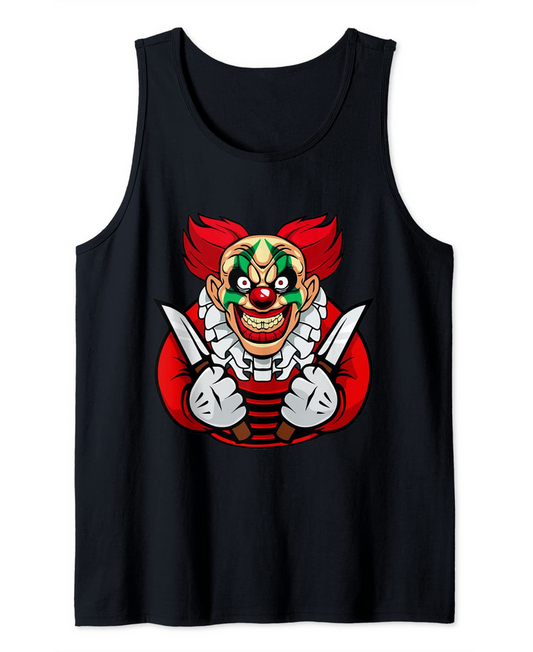 Scary clownHalloween Tank Top