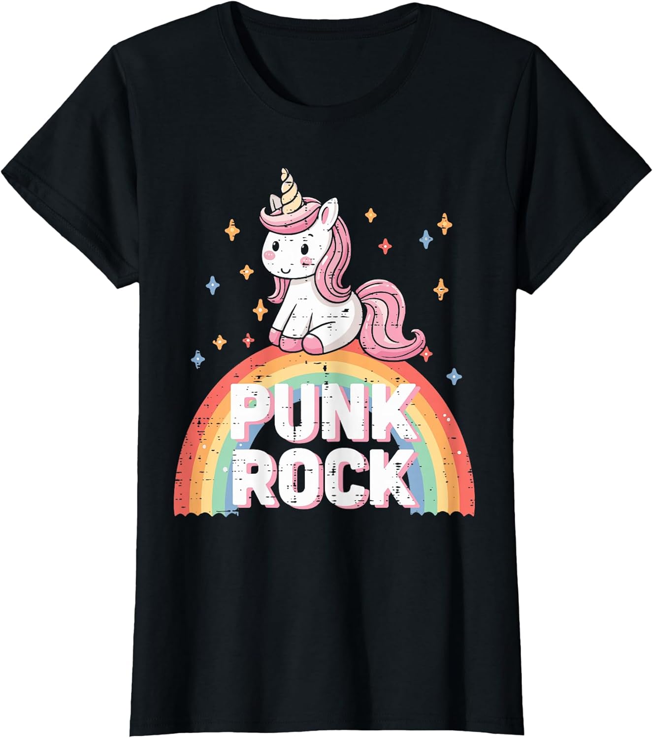 Music Rocker Unicorn Punk Rock Cute Toddler Girls Kids Women T-Shirt