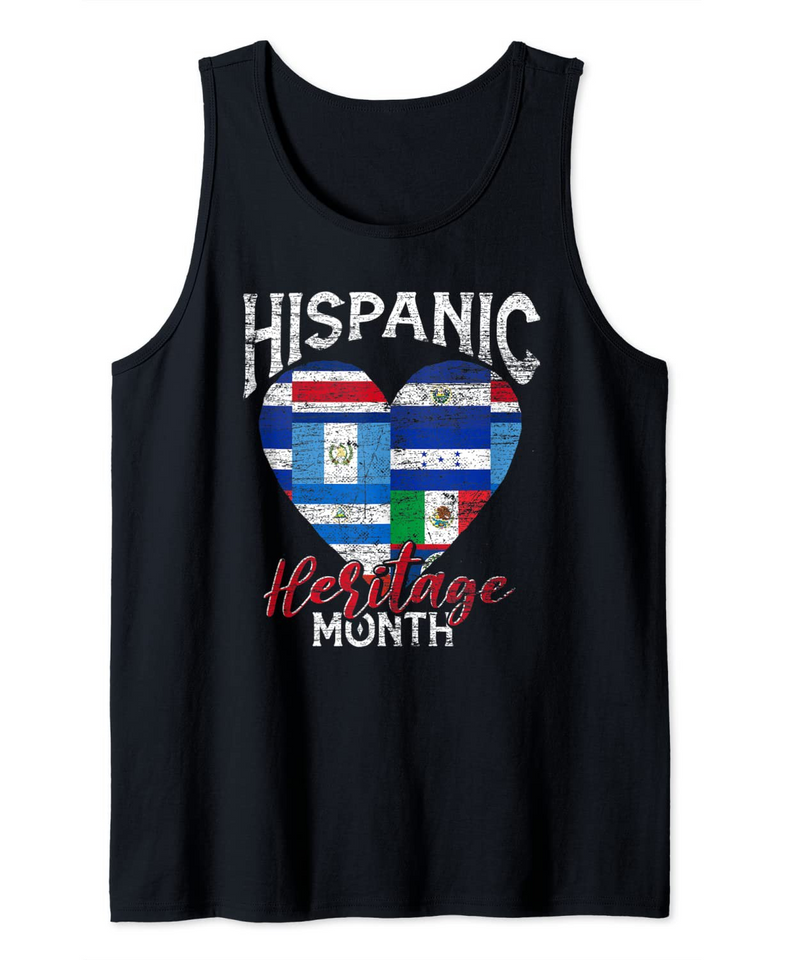 Latin America Heart Proud Latino Hispanic Heritage Month Tank Top