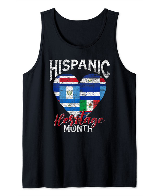 Latin America Heart Proud Latino Hispanic Heritage Month Tank Top