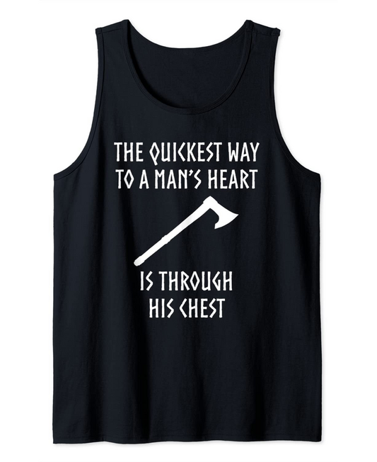 Way To A  Heart Viking Medieval Tank Top